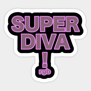 Super Diva! RGB Weights Workout Power Design Sticker